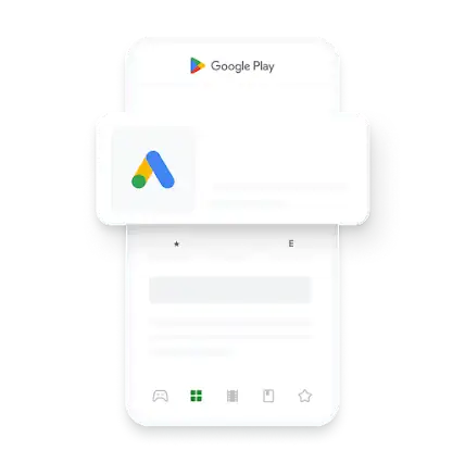 Εικόνα της εφαρμογής του Google Ads για κινητά στο Google Play Store.