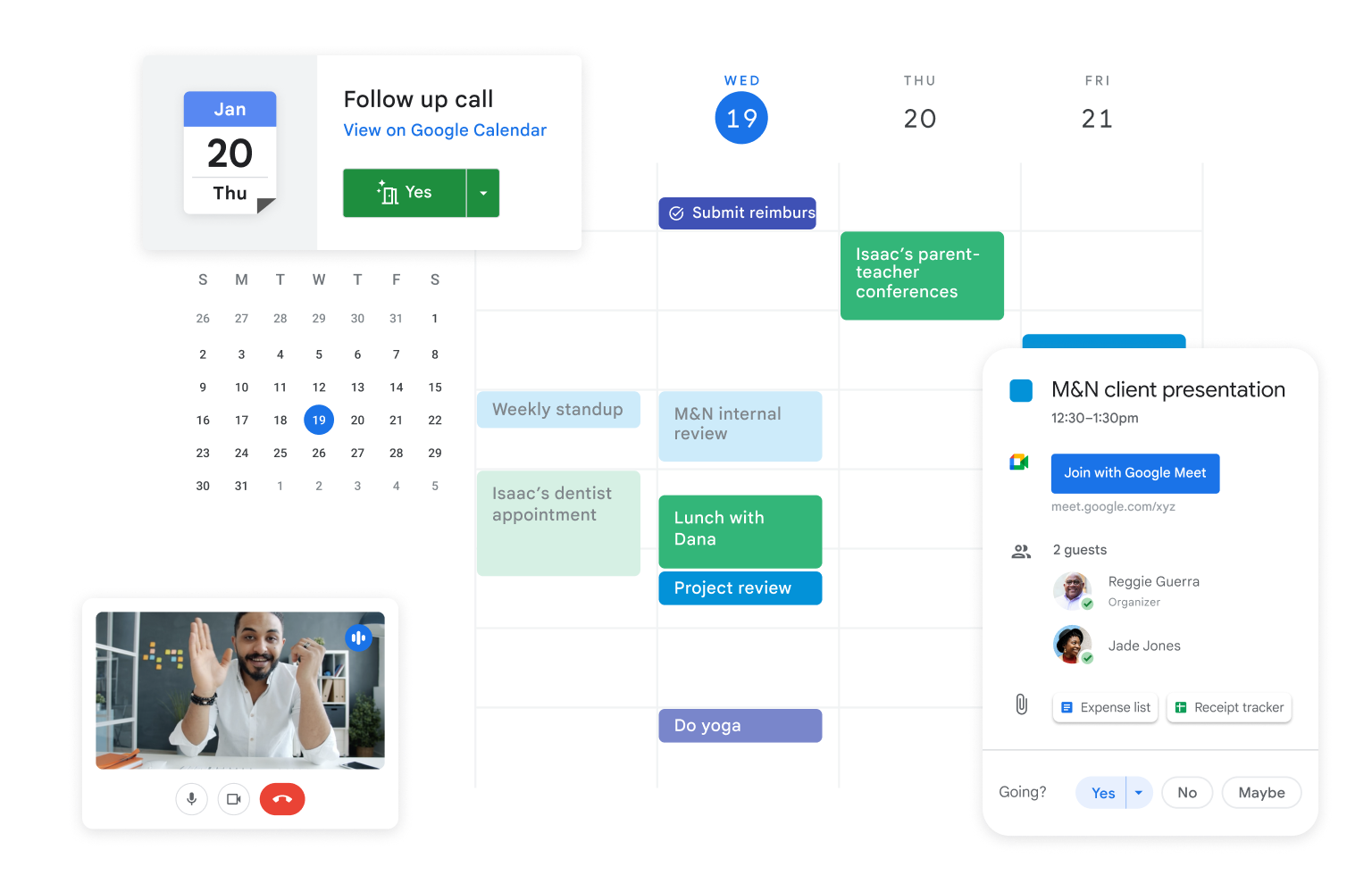 Google Workspace で共有可能なカレンダー。