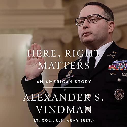 Here, Right Matters Audiolibro Por Alexander Vindman arte de portada