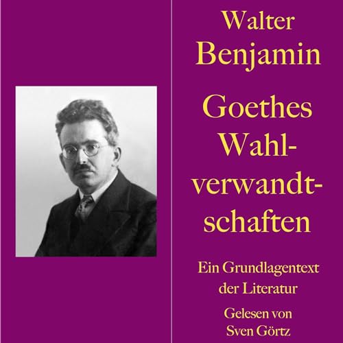 Goethes Wahlverwandtschaften Audiobook By Walter Benjamin cover art