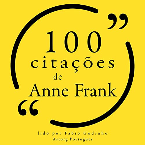 Diseño de la portada del título 100 citações de Anne Frank