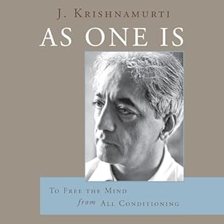 As One Is Audiobook By J. Krishnamurti cover art