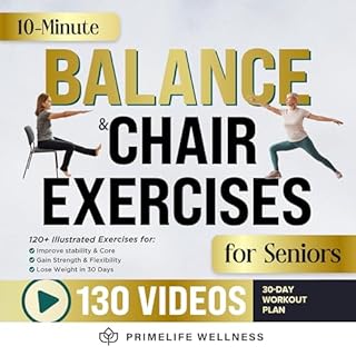 10 Minute Balance   Chair Exercises for Seniors 2 in 1 Bible Audiolibro Por PrimeLife Wellness arte de portada