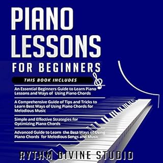 Piano Lessons for Beginners Audiolibro Por Rythm Divine Studio arte de portada