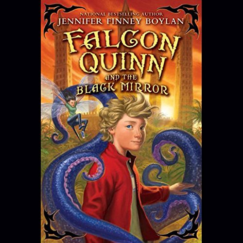 Falcon Quinn and the Black Mirror Audiolibro Por Jennifer Finney Boylan arte de portada