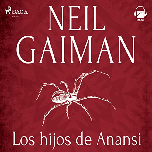 Diseño de la portada del título Los hijos de Anansi