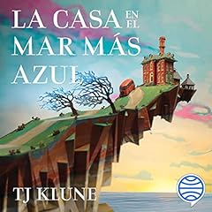 Diseño de la portada del título La casa en el mar más azul