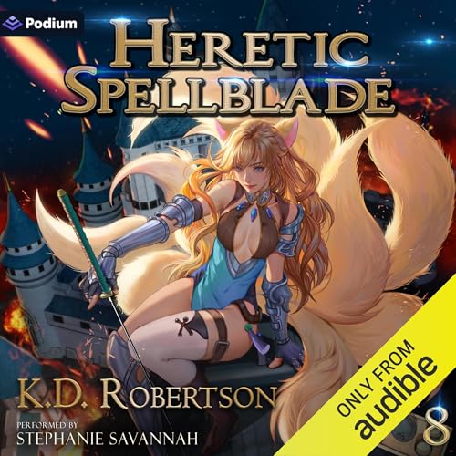 Heretic Spellblade 8 Audiolibro Por K.D. Robertson arte de portada