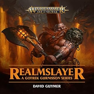 Realmslayer Audiolibro Por David Guymer arte de portada