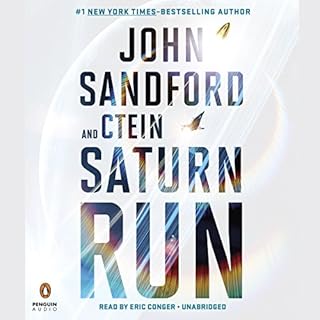 Saturn Run Audiolibro Por John Sandford Ctein arte de portada