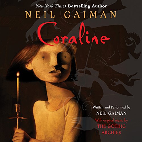 Coraline Audiolibro Por Neil Gaiman arte de portada