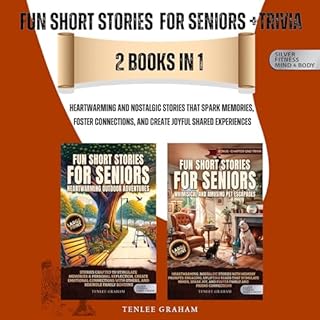 Fun Short Stories for Seniors   Trivia 2 Books in 1 Audiobook By Tenlee Graham cover art