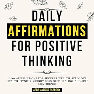 Daily Affirmations for Positive Thinking Audiolibro Por Affirmations Academy arte de portada