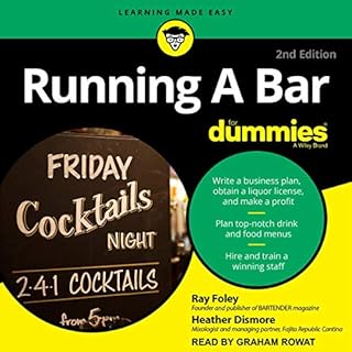 Running a Bar for Dummies Audiobook By Ray Foley, Heather Dismore cover art