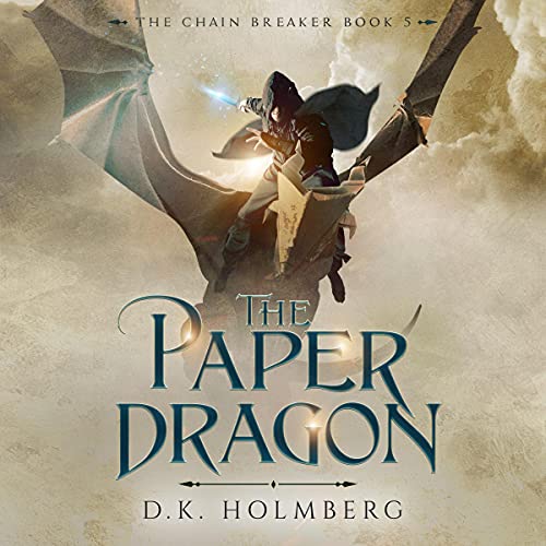 The Paper Dragon Audiolibro Por D.K. Holmberg arte de portada