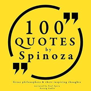 100 quotes by Spinoza Audiobook By Baruch Spinoza cover art