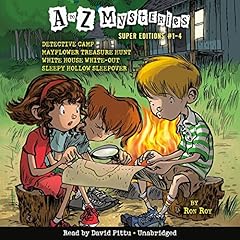 A to Z Mysteries Super Editions 1-4 Audiolibro Por Ron Roy arte de portada