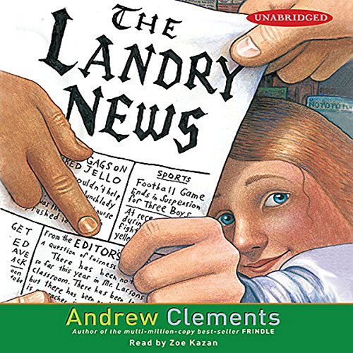 The Landry News Audiolibro Por Andrew Clements arte de portada