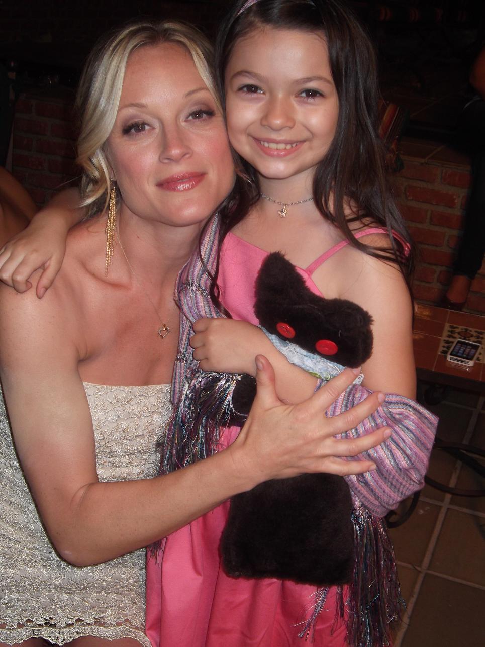 Nikki Hahn and Teri Polo on set of "We Have Your Husband" for Lifetime 2011