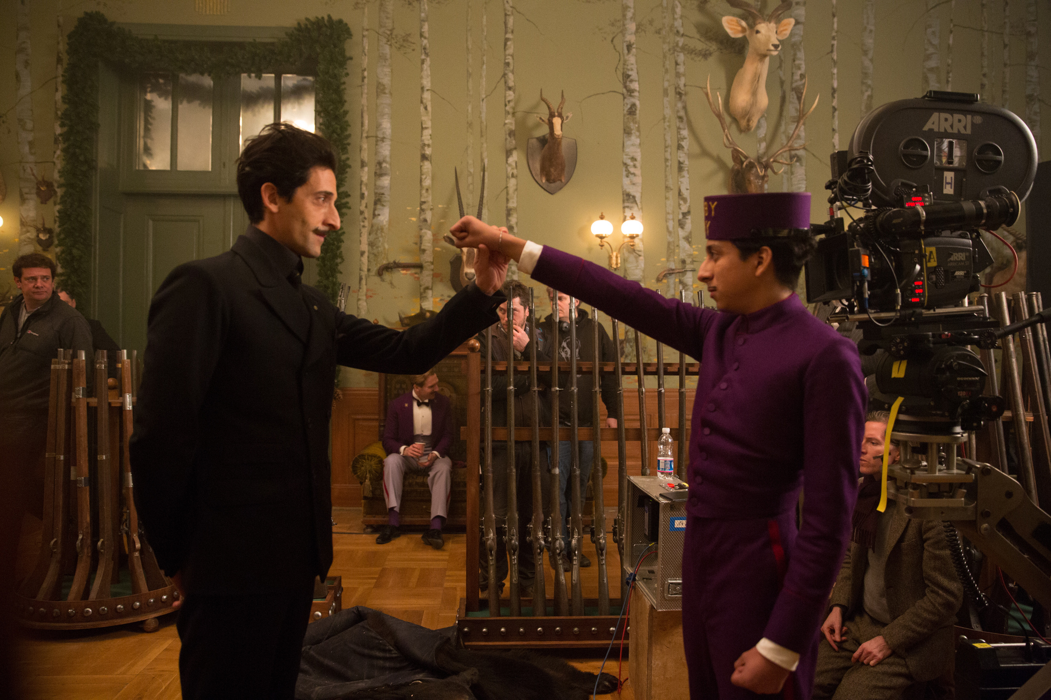 Adrien Brody and Tony Revolori in The Grand Budapest Hotel (2014)