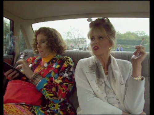 Joanna Lumley and Jennifer Saunders in Absolutely Fabulous (1992)