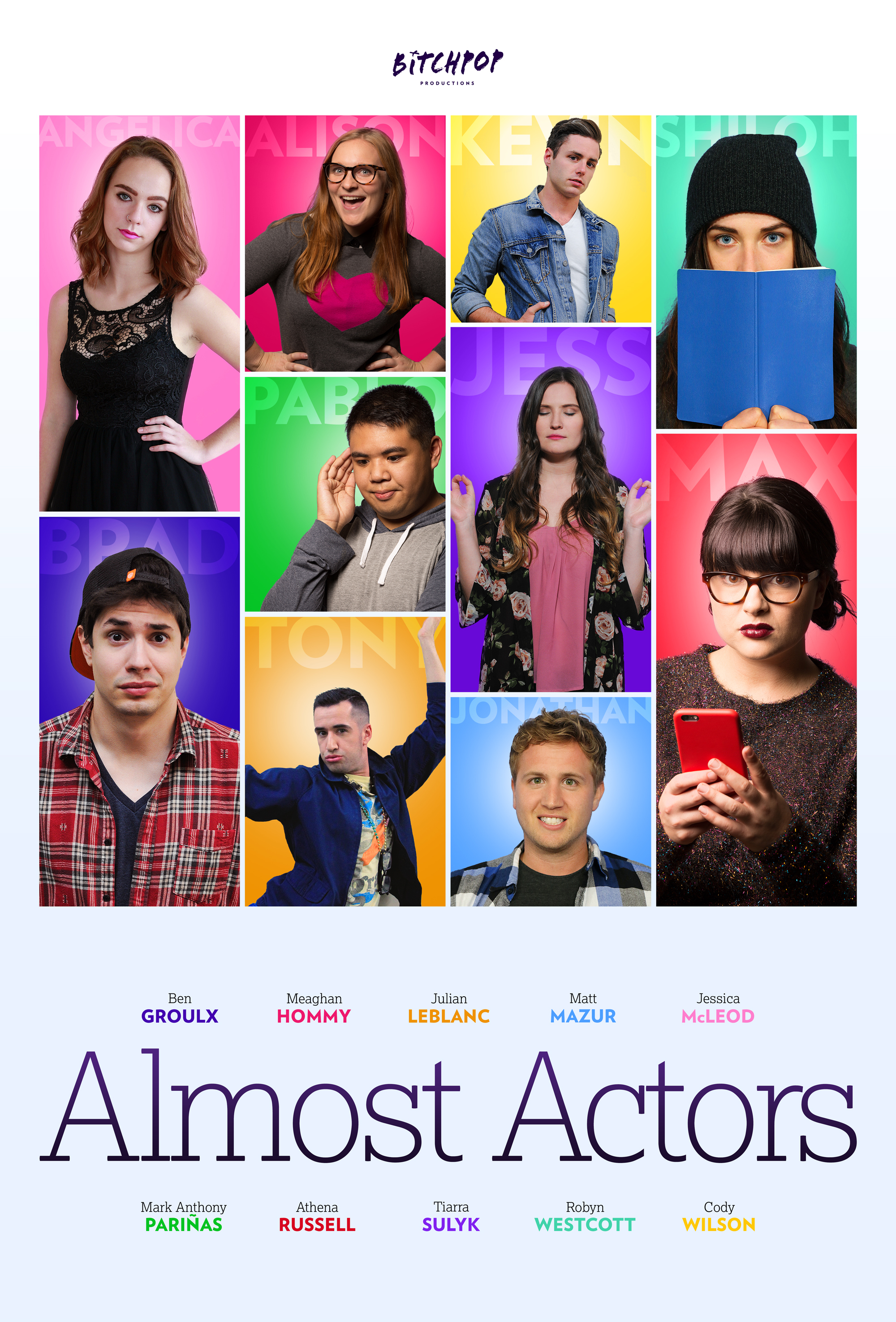 Julian LeBlanc, Matt Mazur, Athena Russell, Robyn Westcott, Mark Anthony Pariñas, Tiarra Sulyk, Ben Groulx, Meaghan Hommy, and Cody Wilson in Almost Actors (2015)