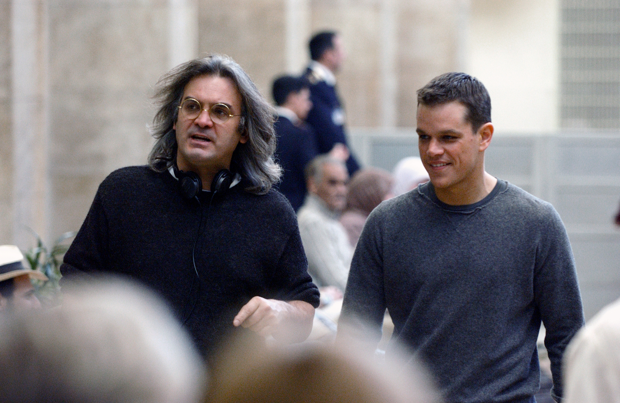 Matt Damon and Paul Greengrass in The Bourne Supremacy (2004)