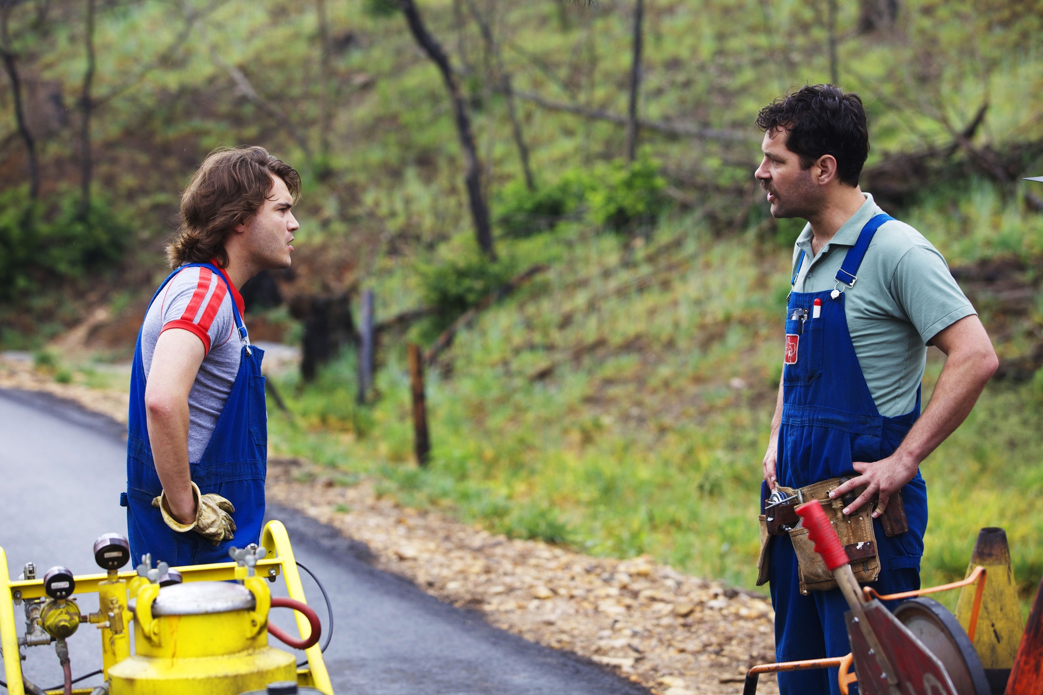 Emile Hirsch and Paul Rudd in Prince Avalanche (2013)