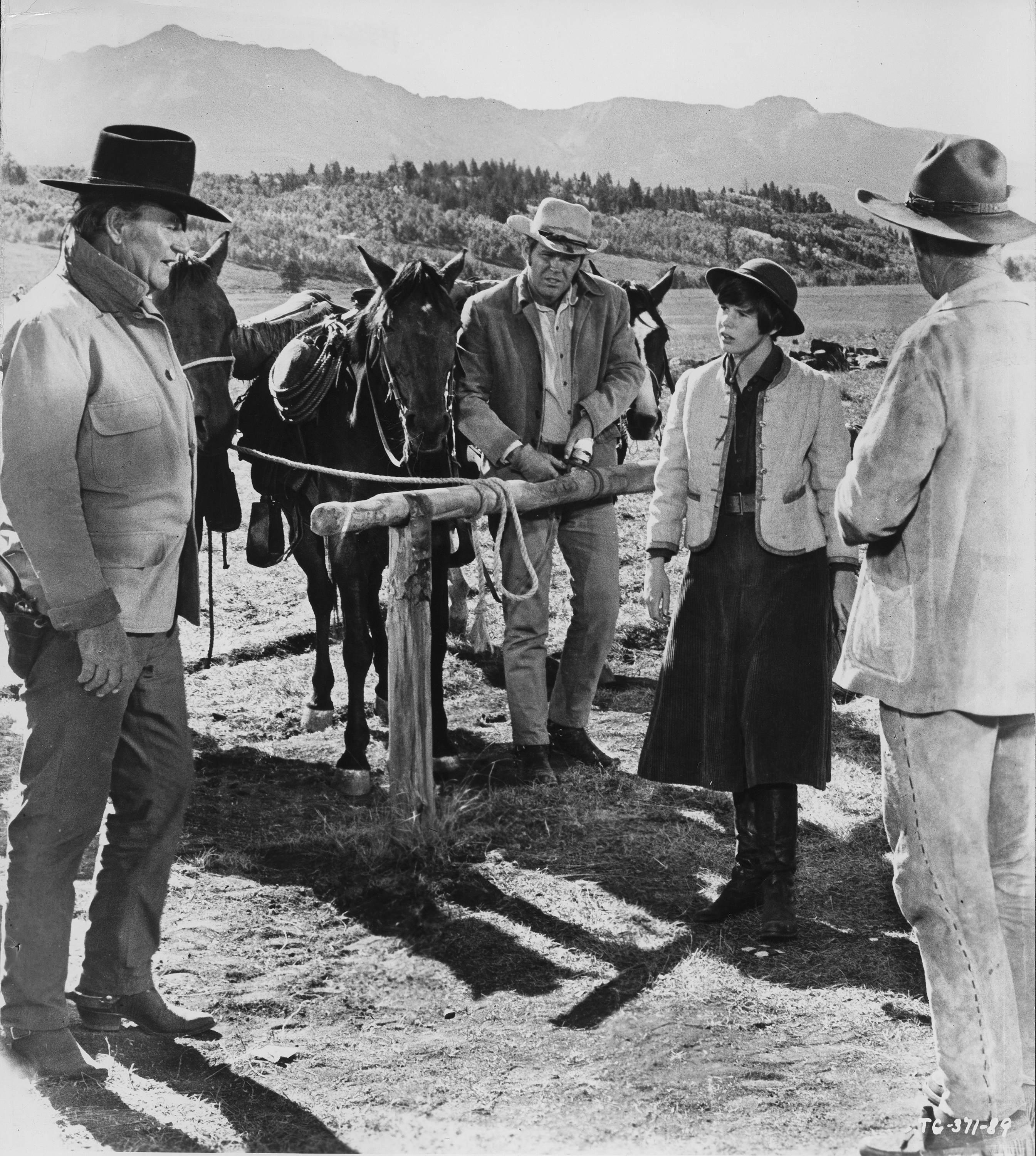 John Wayne, Glen Campbell, and Kim Darby in True Grit (1969)