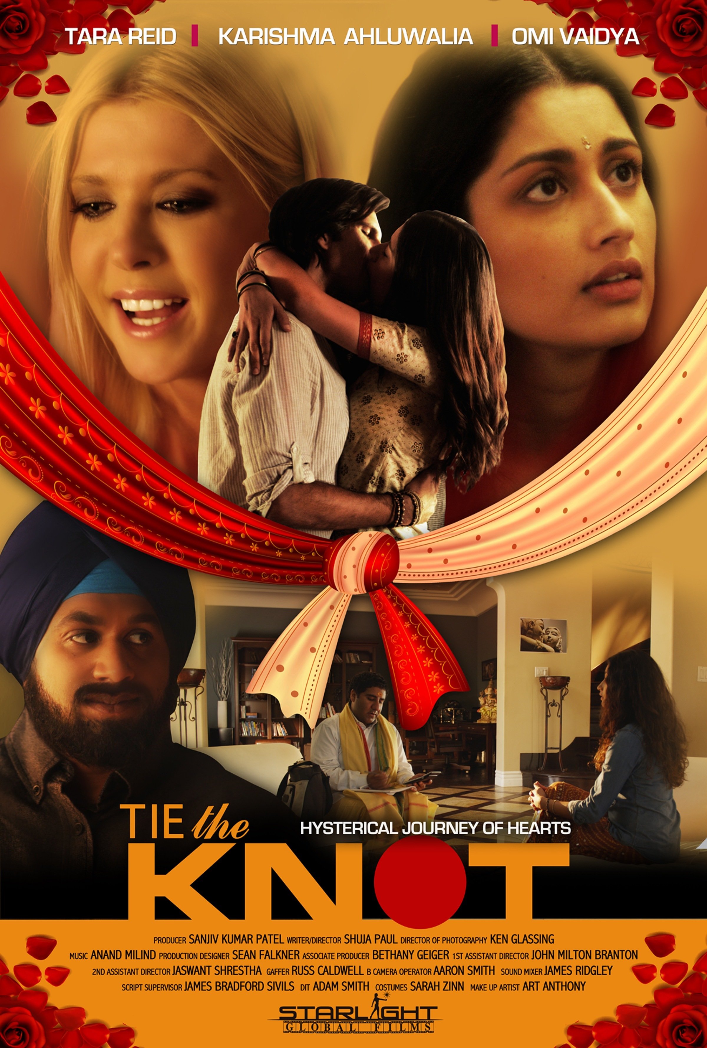 Tara Reid, Parvesh Cheena, Omi Vaidya, and Karishma Ahluwalia in Tie the Knot (2016)