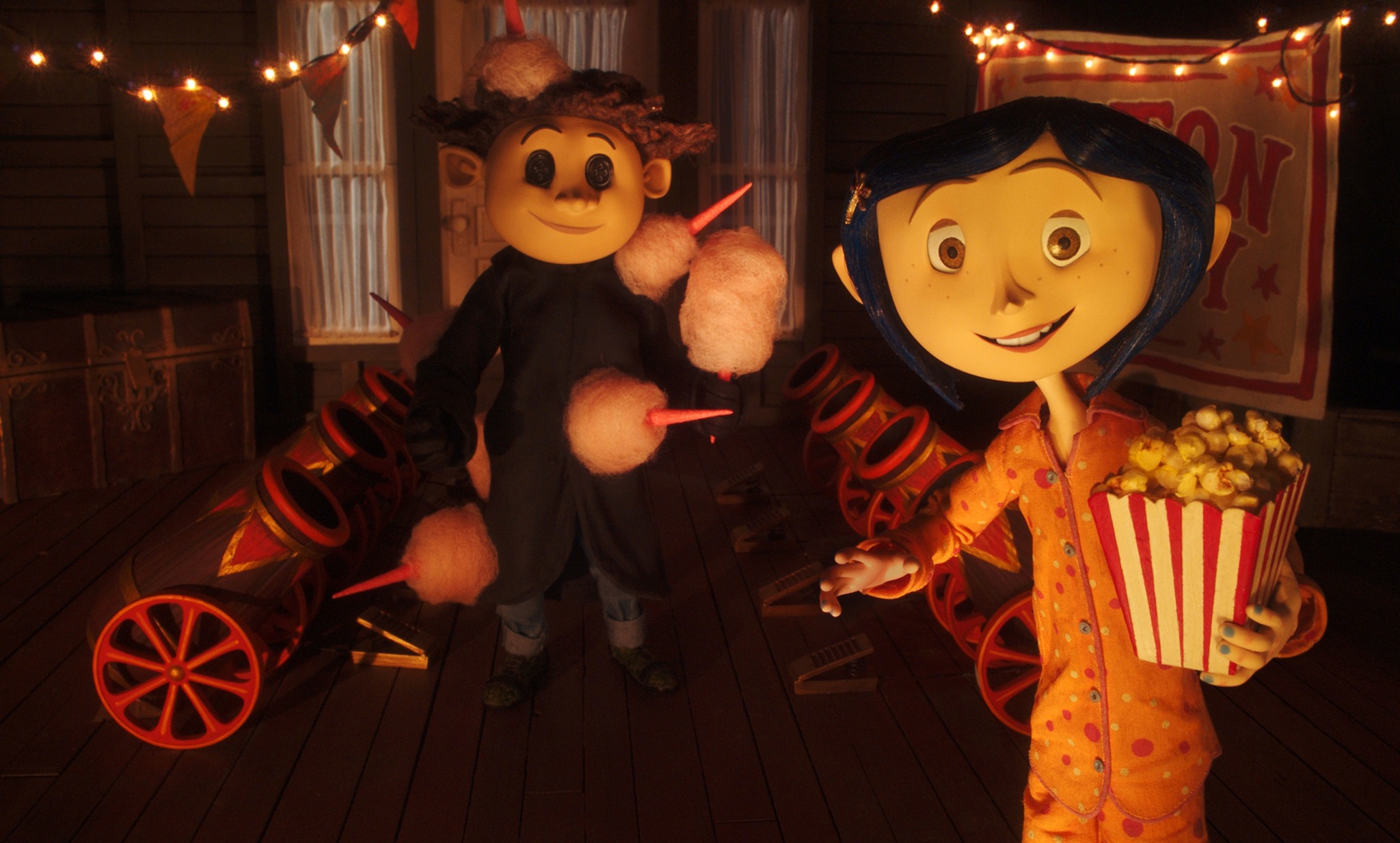 Robert Bailey Jr. and Dakota Fanning in Coraline (2009)