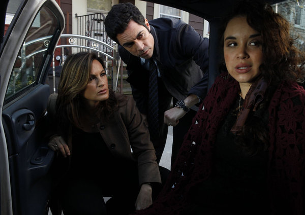 Mariska Hargitay, Danny Pino, and Alexandra Silber in Law & Order: Special Victims Unit (1999)