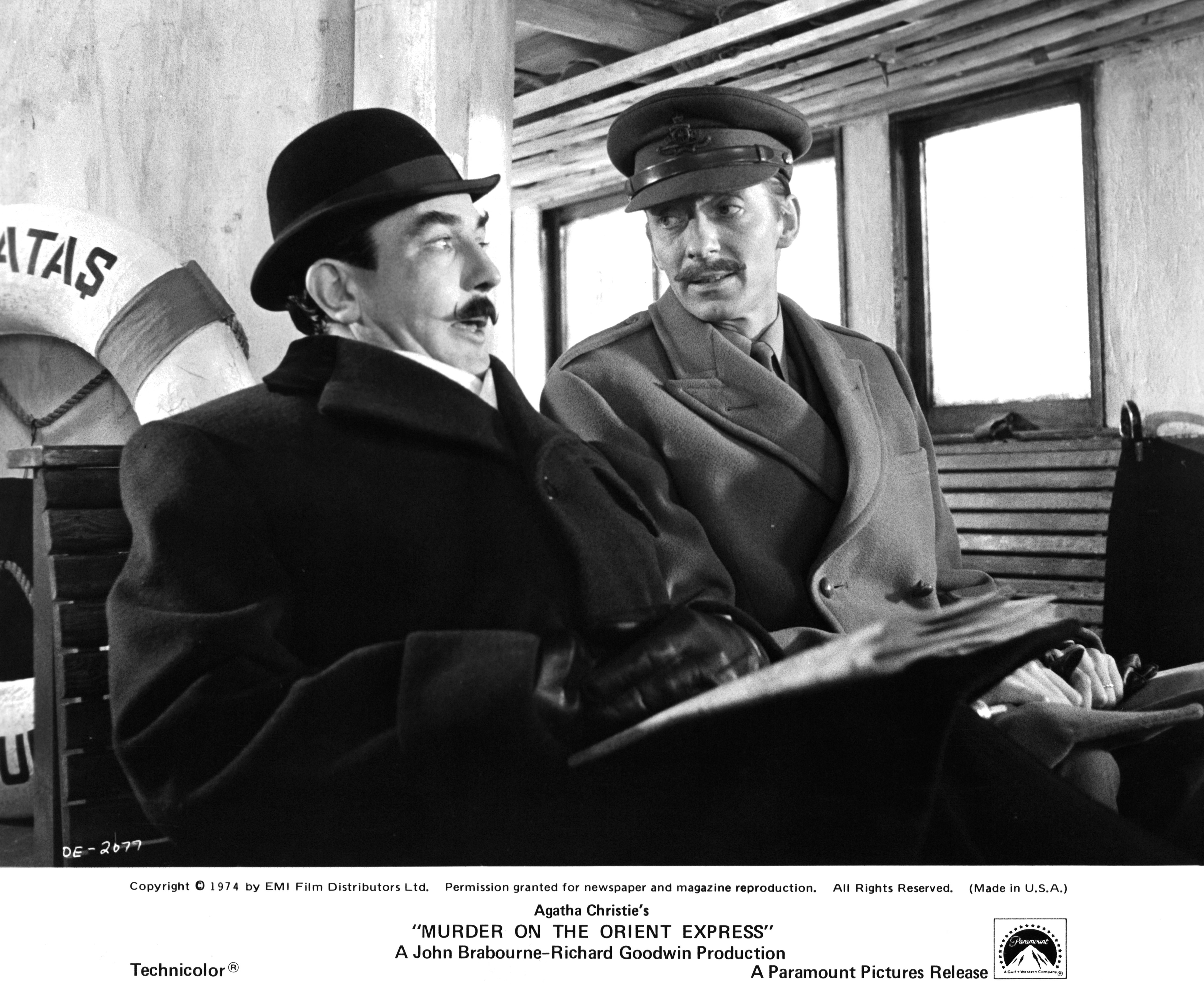 Albert Finney and Jeremy Lloyd in Murder on the Orient Express (1974)