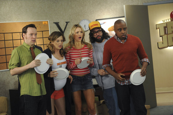 Judah Friedlander, Keith Powell, Katrina Bowden, and Sue Galloway in 30 Rock (2006)