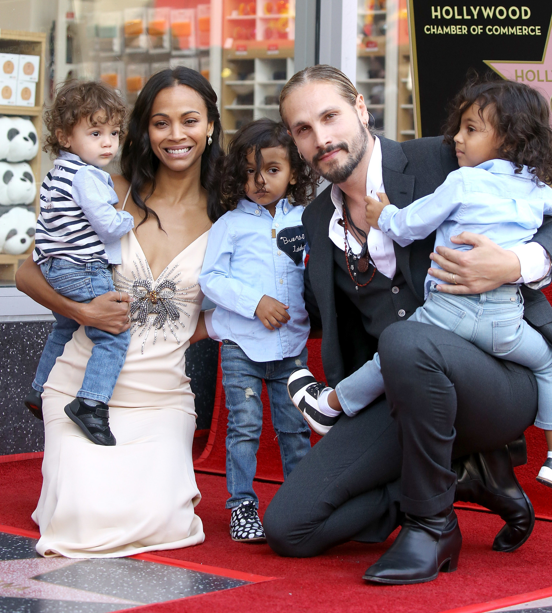 Zoe Saldana and Marco Perego