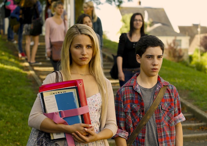 Dianna Agron and John D'Leo in The Family (2013)