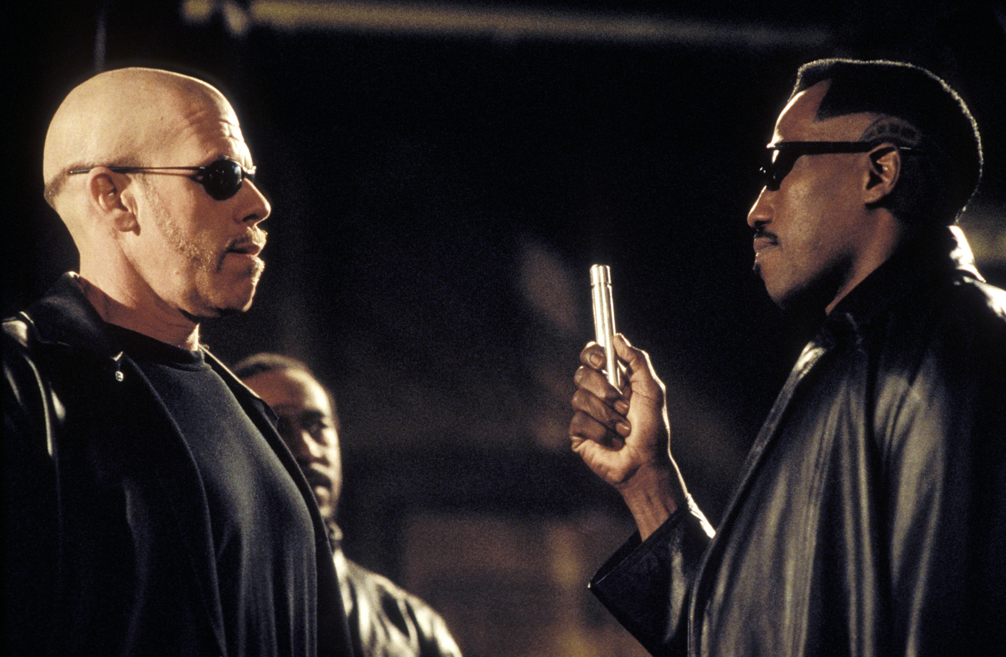 Ron Perlman, Wesley Snipes, and Danny John-Jules in Blade II (2002)