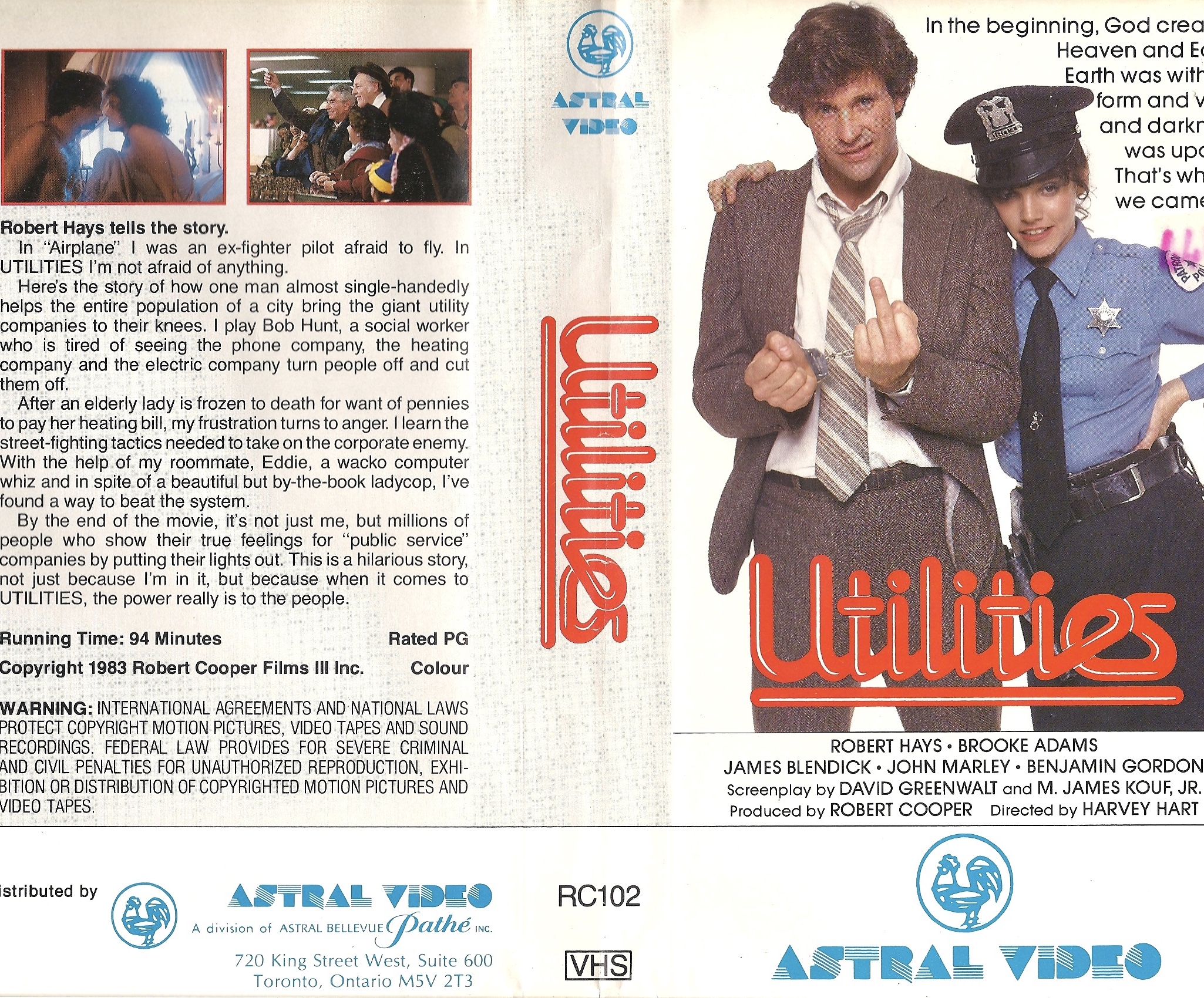 Brooke Adams and Robert Hays in Utilities (1983)