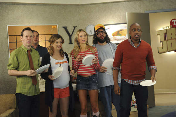 Judah Friedlander, Keith Powell, Katrina Bowden, and Sue Galloway in 30 Rock (2006)