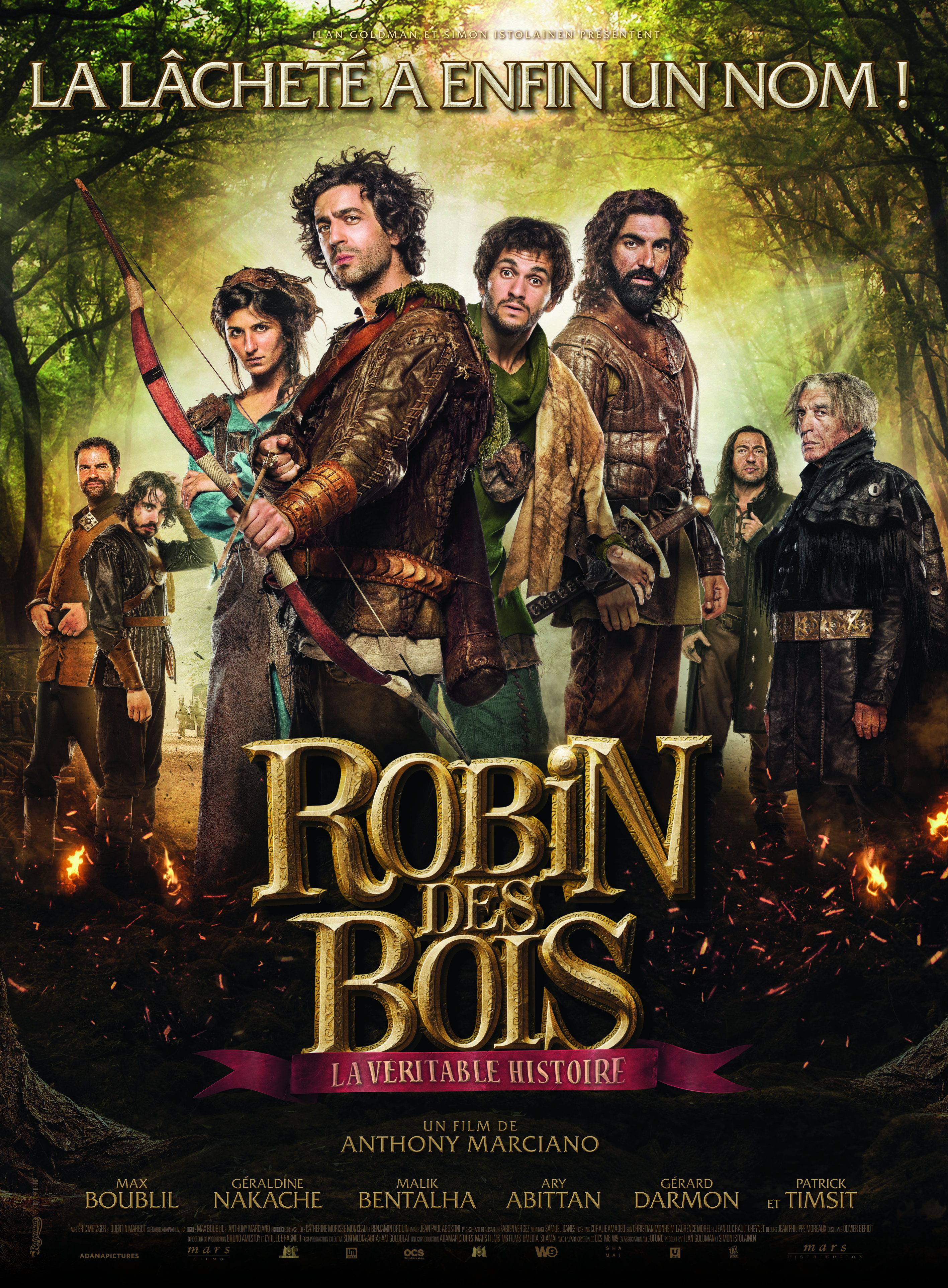 Gérard Darmon, Max Boublil, Géraldine Nakache, Ary Abittan, and Malik Bentalha in Robin Hood: The True Story (2015)