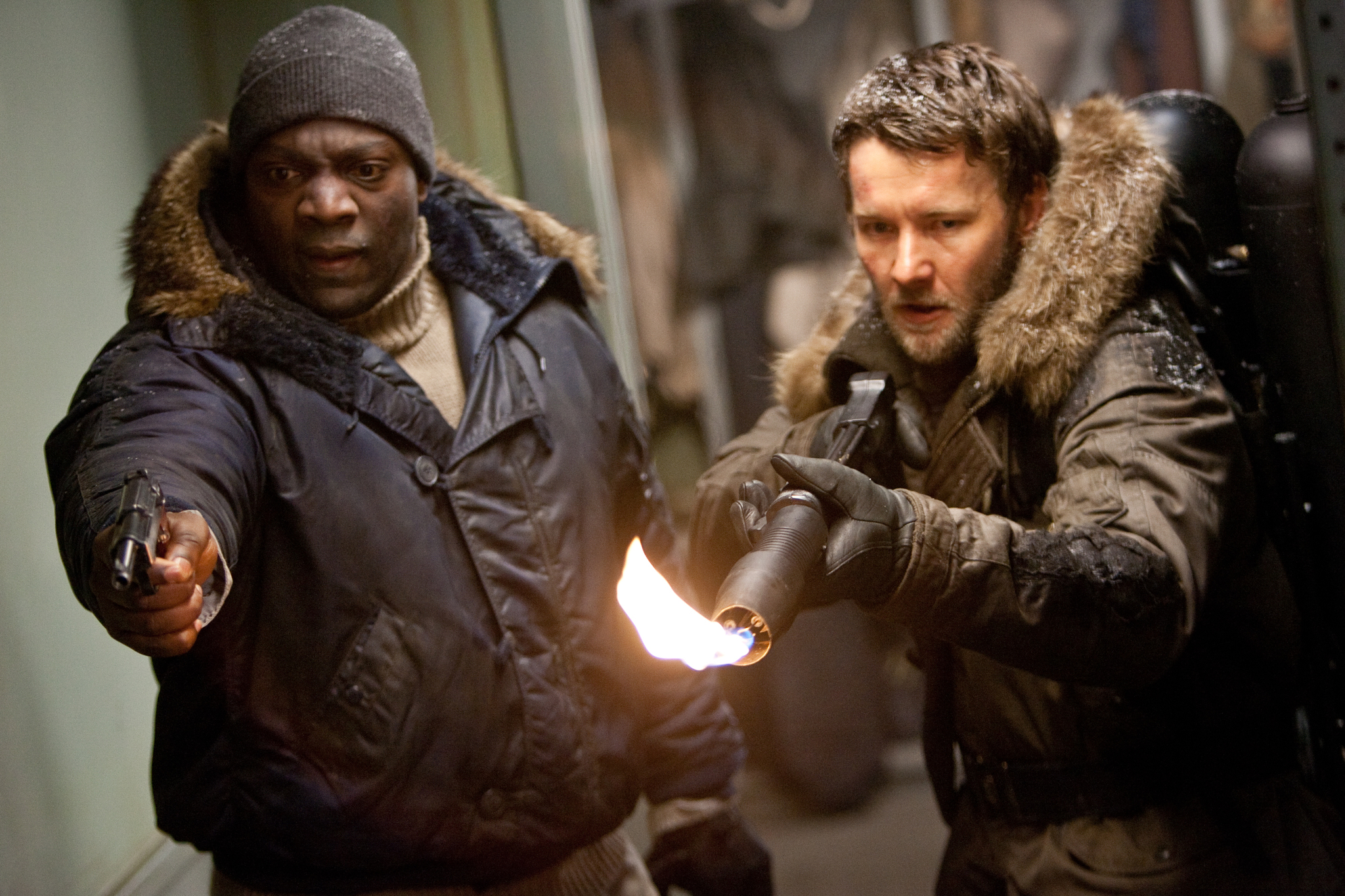 Adewale Akinnuoye-Agbaje and Joel Edgerton in The Thing (2011)