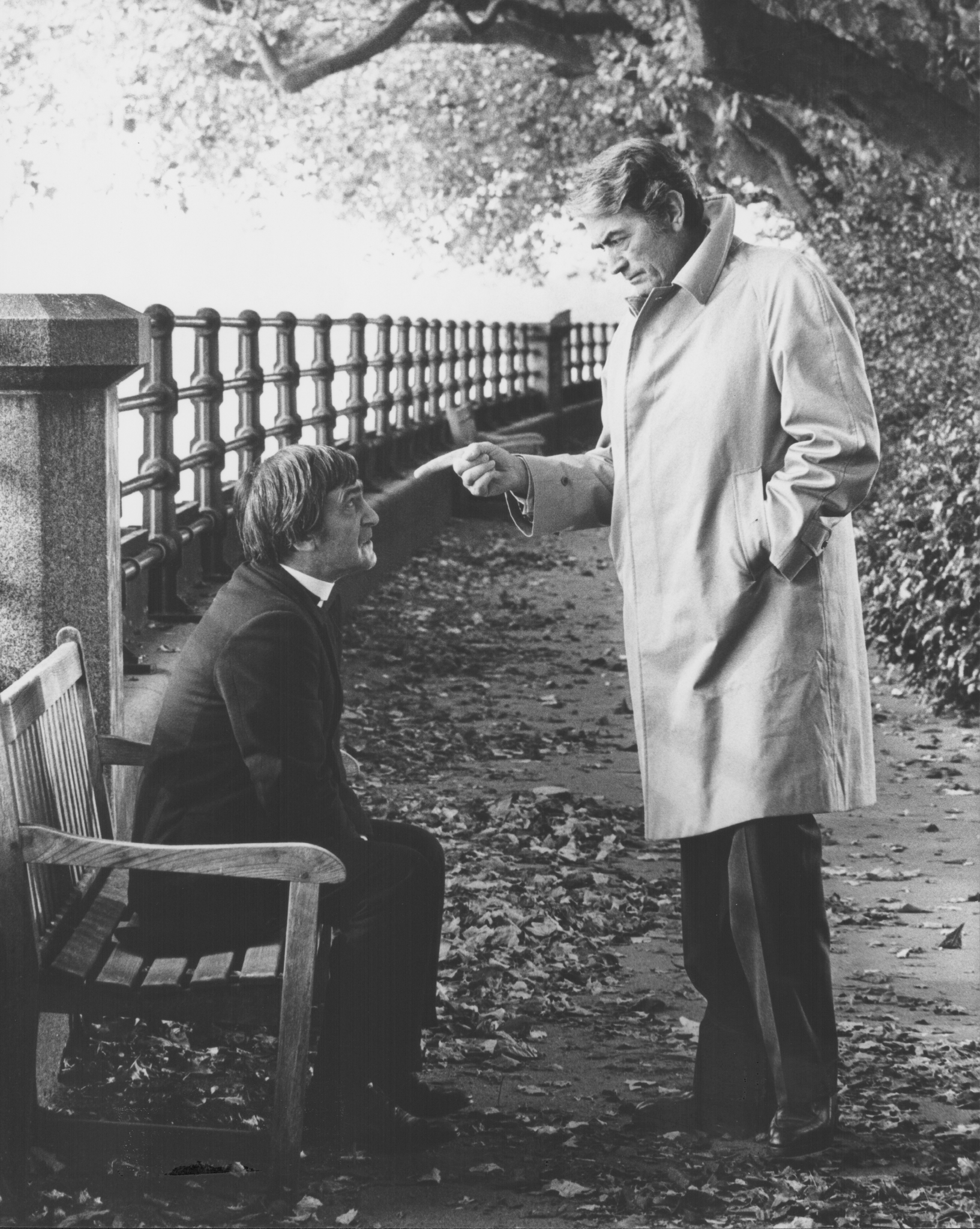 Gregory Peck and Patrick Troughton in The Omen (1976)