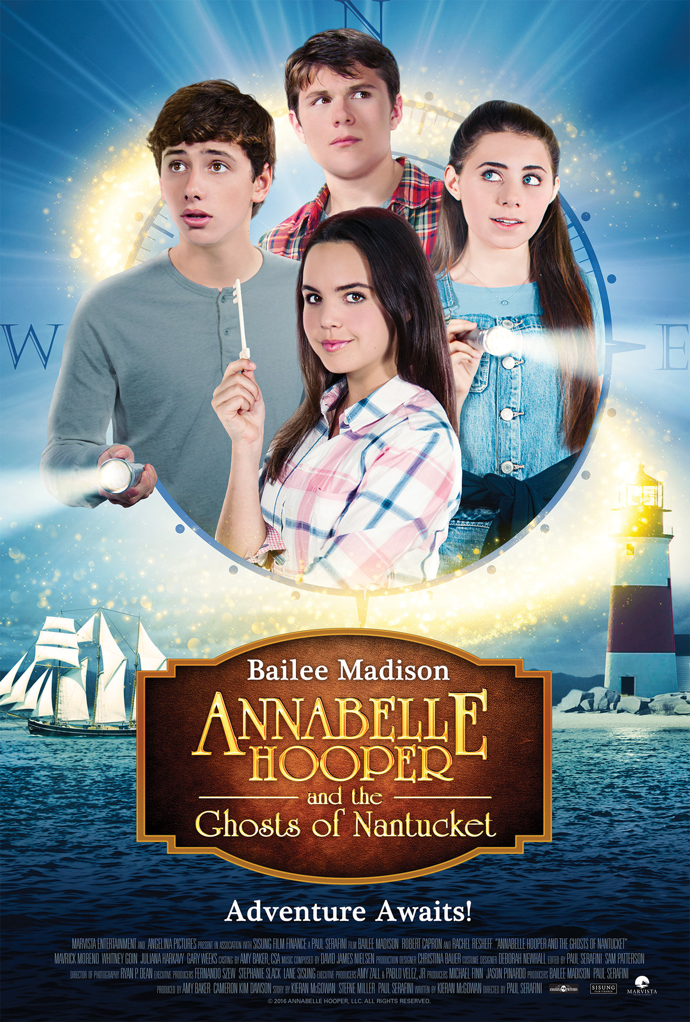 Bailee Madison, Robert Capron, Rachel Resheff, and Mavrick Moreno in Annabelle Hooper and the Ghosts of Nantucket (2016)