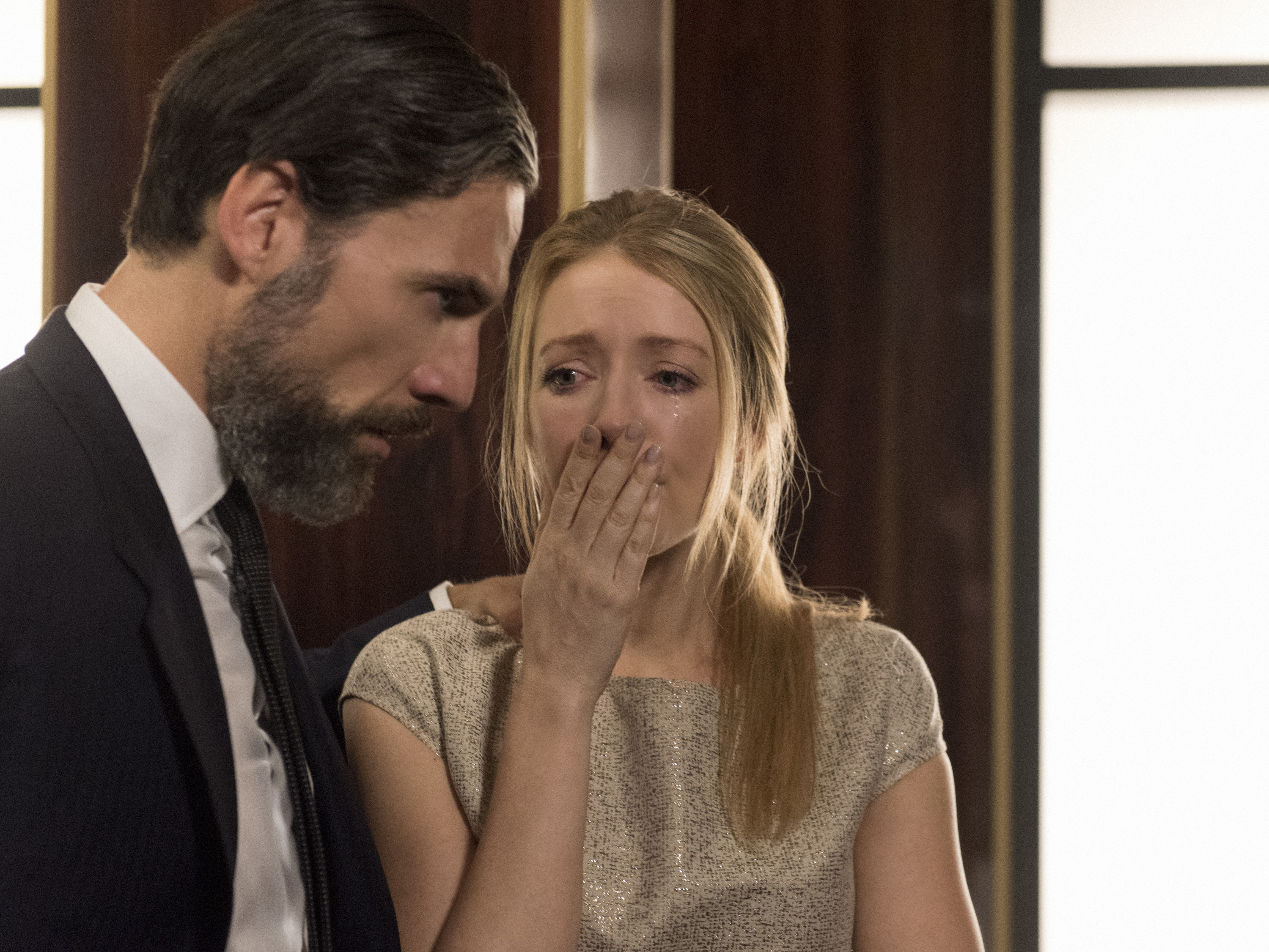 Jennifer Finnigan and Adam Rayner in Tyrant (2014)