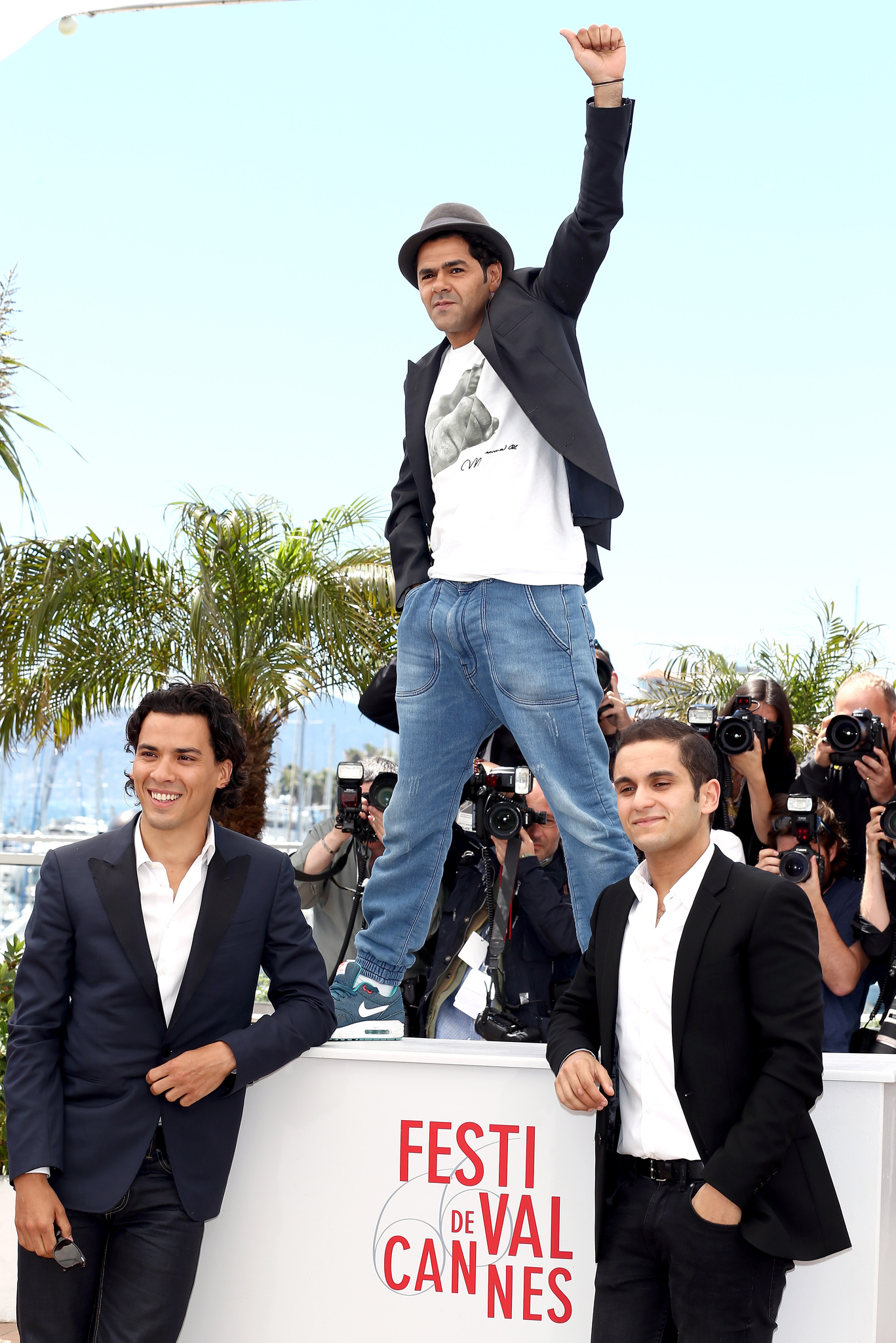 Jamel Debbouze, Tewfik Jallab, and Malik Bentalha at an event for Homeland (2013)