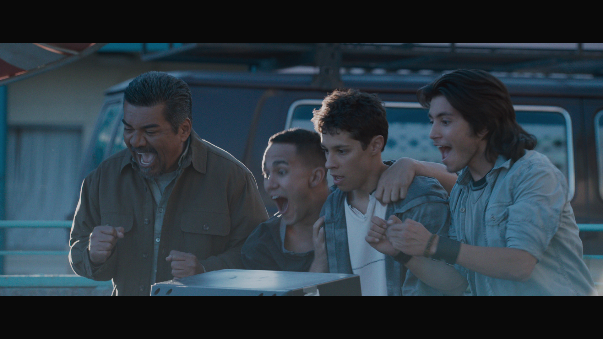 George Lopez, José Julián, Carlos PenaVega, and David Del Rio in Spare Parts (2015)