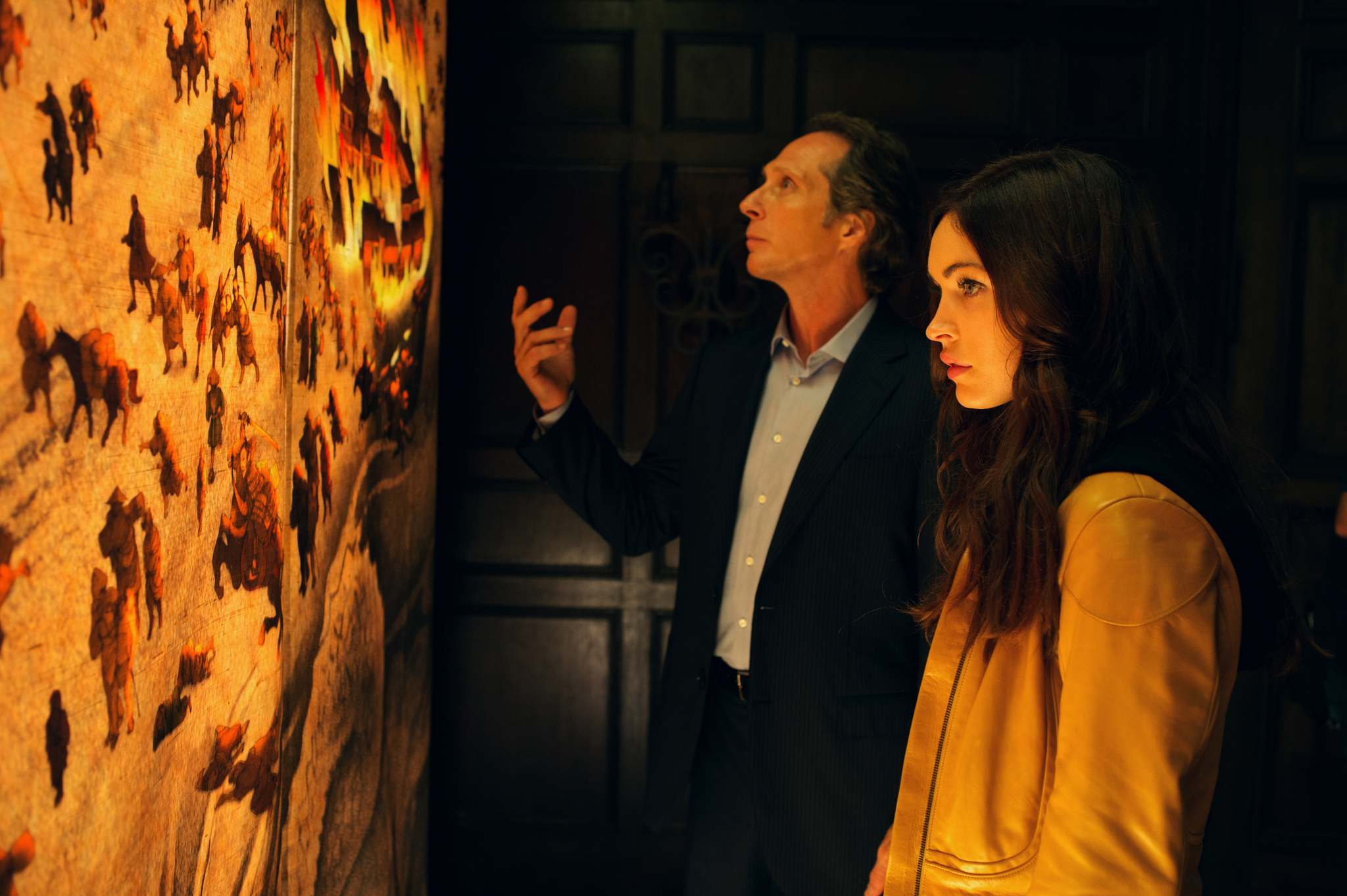 William Fichtner and Megan Fox in Teenage Mutant Ninja Turtles (2014)