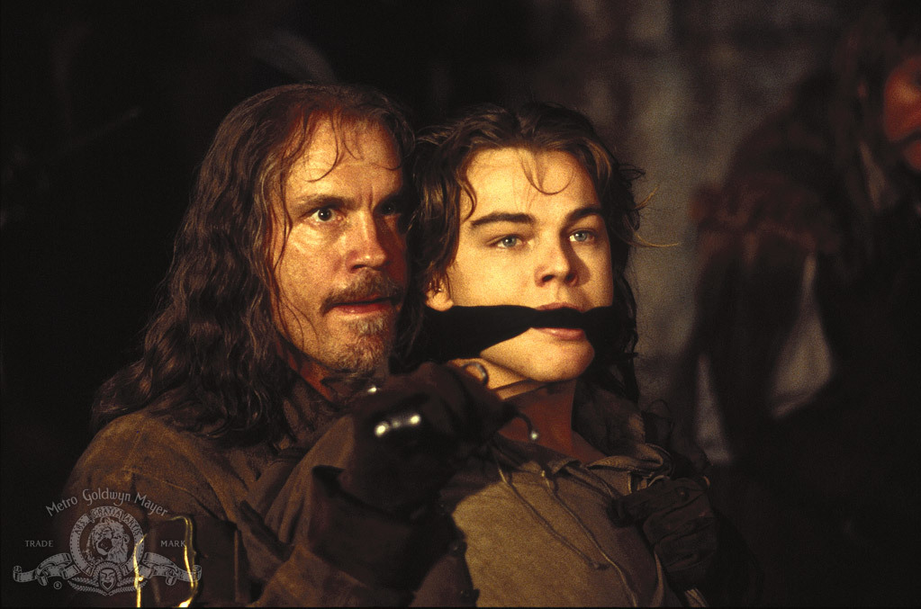 Leonardo DiCaprio, Gérard Depardieu, and John Malkovich in The Man in the Iron Mask (1998)