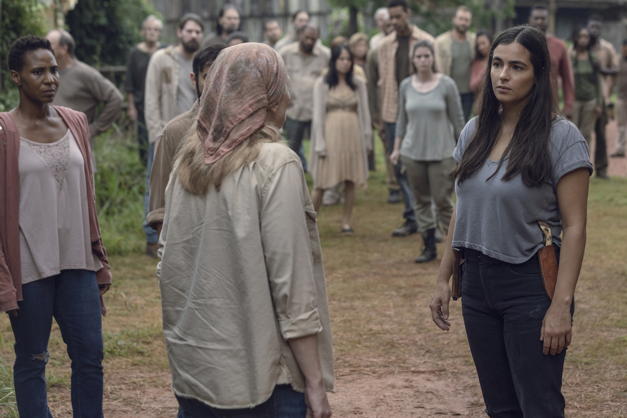 Brett Butler, Alanna Masterson, Karen Ceesay, Anthony Michael Lopez, and Quandae Stewart in The Walking Dead (2010)