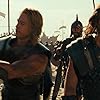 Brad Pitt, Vincent Regan, and Garrett Hedlund in Troy (2004)